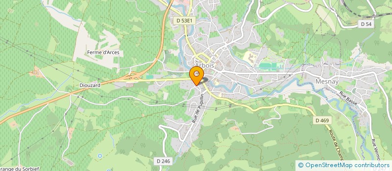 localisation de l'entreprise MONSIEUR STEPHANE TIRANZONI  ARBOIS