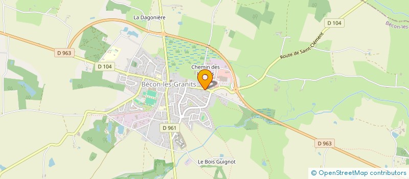 localisation de l'entreprise MONSIEUR STEPHANE TROTTIER  BECON-LES-GRANITS