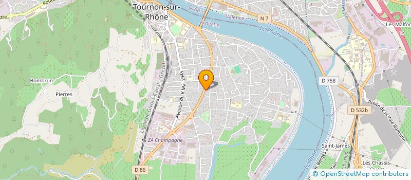 localisation de l'entreprise MONSIEUR STEPHANE VACHER à TOURNON-SUR-RHONE