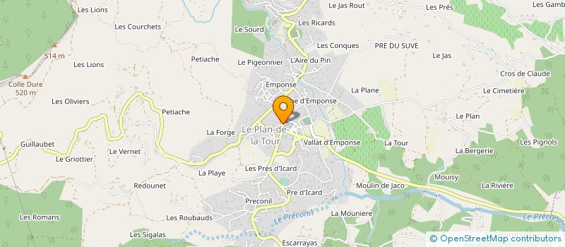 localisation de l'entreprise MONSIEUR STEPHEN AUBERT à LE PLAN-DE-LA-TOUR