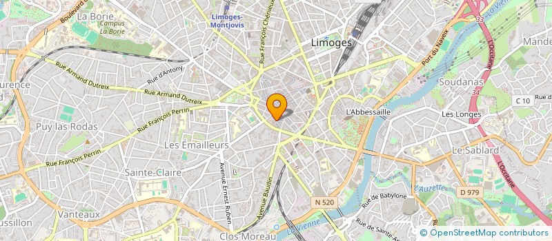 localisation de l'entreprise MONSIEUR STEPHEN ROUSSELIN à LIMOGES