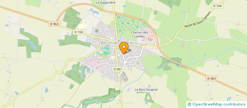localisation de l'entreprise MONSIEUR STEVE AUDEBERT à BECON-LES-GRANITS