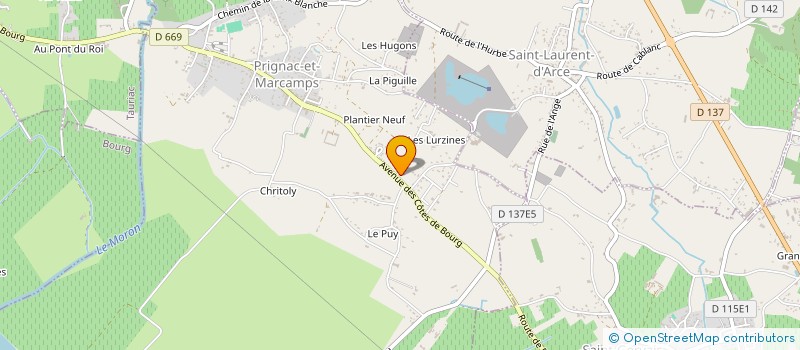 localisation de l'entreprise MONSIEUR STEVE BERTHENET  PRIGNAC-ET-MARCAMPS