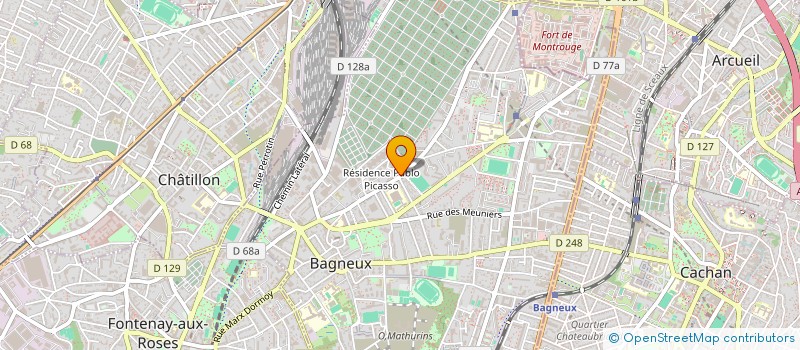 localisation de l'entreprise MONSIEUR STEVE CONSTANT  BAGNEUX