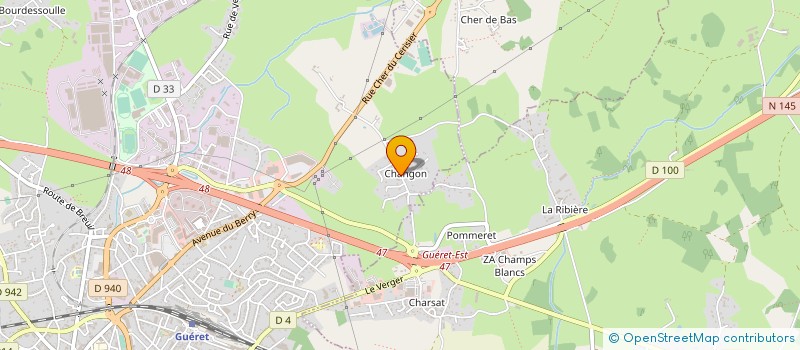 localisation de l'entreprise MONSIEUR STEVE COUDOIN à GUERET