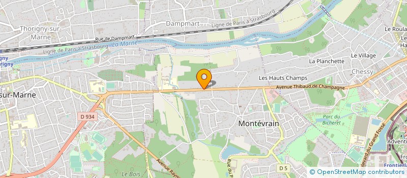 localisation de l'entreprise MONSIEUR STEVE EVRARD  MONTEVRAIN