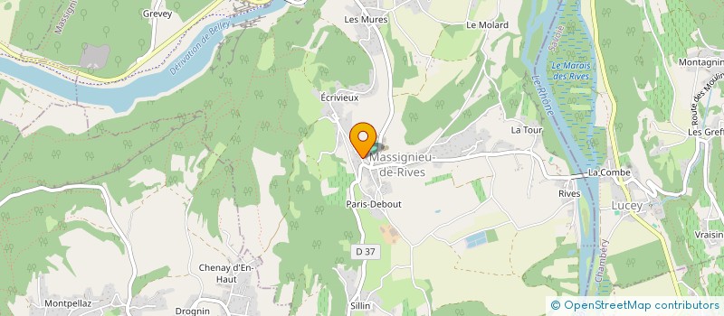 localisation de l'entreprise MONSIEUR STEVE GIELEN  MASSIGNIEU-DE-RIVES