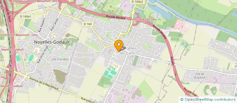 localisation de l'entreprise MONSIEUR STEVE HUON  COURCELLES-LES-LENS