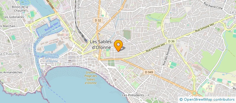 localisation de l'entreprise MONSIEUR STEVE JEAN-LUC MARTIGNY à LES SABLES D'OLONNE