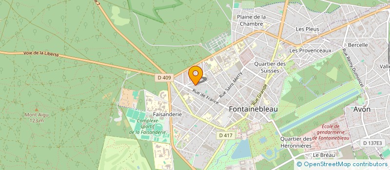 localisation de l'entreprise MONSIEUR STEVE LEVEQUE  FONTAINEBLEAU