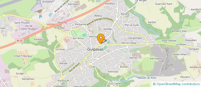 localisation de l'entreprise MONSIEUR STEVE MICHELET  GUIPAVAS