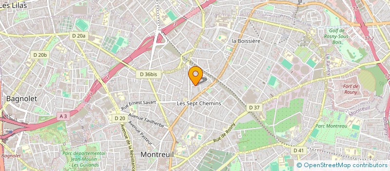 localisation de l'entreprise MONSIEUR STEVE PARIGOT à MONTREUIL