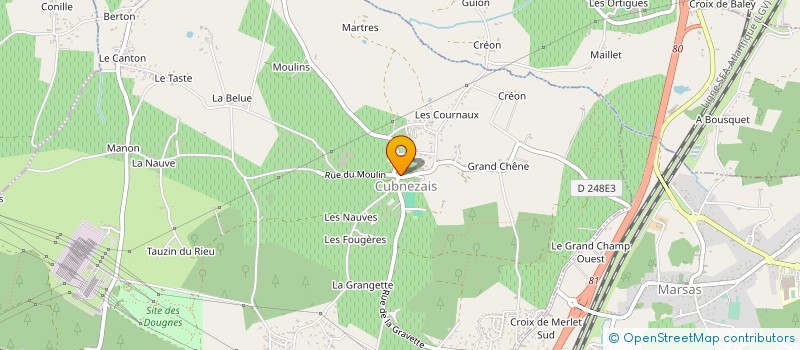 localisation de l'entreprise MONSIEUR STEVE ROUCHIER  CUBNEZAIS