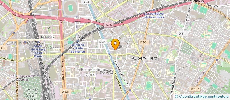 localisation de l'entreprise MONSIEUR STEVE TURMINE  AUBERVILLIERS