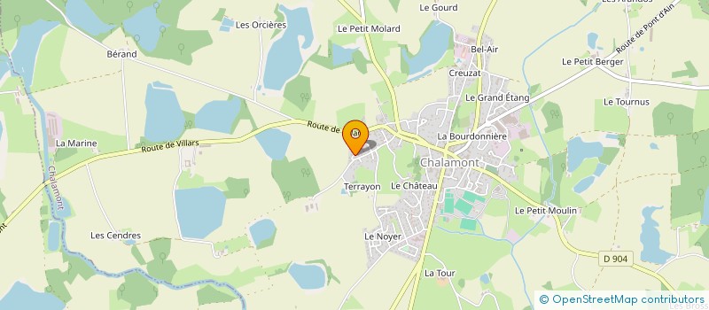 localisation de l'entreprise MONSIEUR STEVEN BILLOTET à CHALAMONT