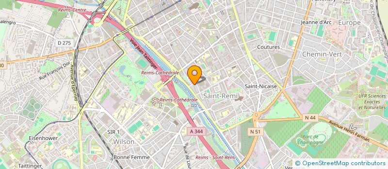 localisation de l'entreprise MONSIEUR STEVEN BONNEAUX  REIMS