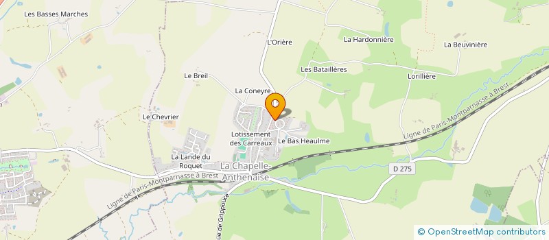 localisation de l'entreprise MONSIEUR STEVEN BOURGAULT  LA CHAPELLE-ANTHENAISE