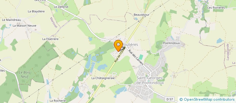 localisation de l'entreprise MONSIEUR STEVEN CAQUINEAU  SAINT-GEORGES-DE-POINTINDOUX