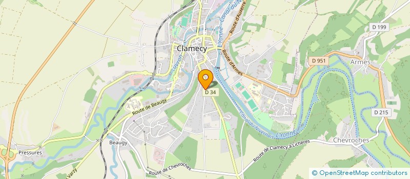 localisation de l'entreprise MONSIEUR STEVEN DEVILLIERS à CLAMECY