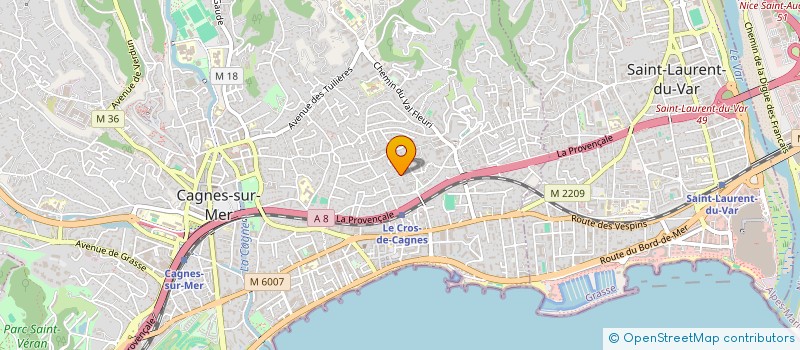 localisation de l'entreprise MONSIEUR STEVEN FALCONE à CAGNES-SUR-MER