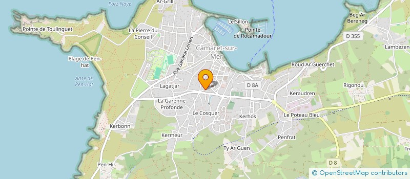localisation de l'entreprise MONSIEUR STEVEN GUERMEUR à CAMARET-SUR-MER