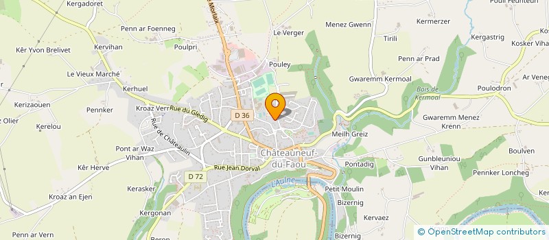 localisation de l'entreprise MONSIEUR STEVEN GUYADER à CHATEAUNEUF-DU-FAOU