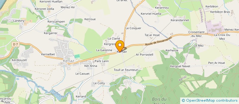 localisation de l'entreprise MONSIEUR STEVEN MARION  KERLAZ