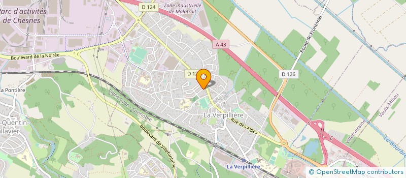 localisation de l'entreprise MONSIEUR STEVEN MARTINET  L'ISLE-D'ABEAU