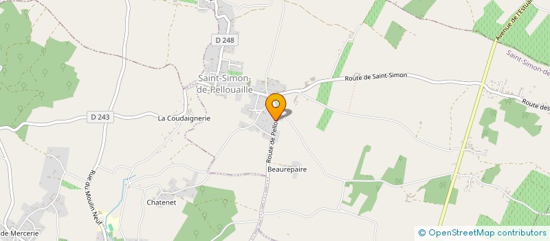 localisation de l'entreprise MONSIEUR STEVEN RICHARD  SAINT-SIMON-DE-PELLOUAILLE