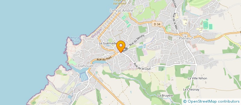 localisation de l'entreprise MONSIEUR STEVEN TREVIEN  PLENEUF-VAL-ANDRE