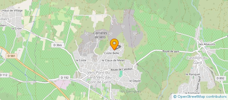 localisation de l'entreprise MONSIEUR STEVENSON FERNANDEZ  VERS-PONT-DU-GARD