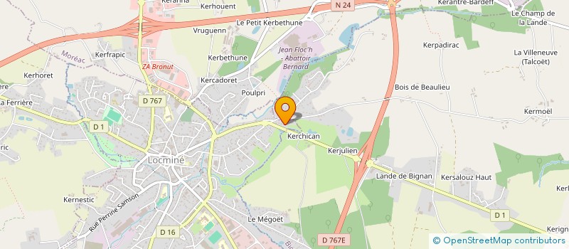 localisation de l'entreprise MONSIEUR STHANE CHEREAU  LOCMINE