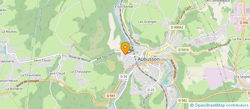 localisation de l'entreprise MONSIEUR SULEYMAN KIVRAK à AUBUSSON