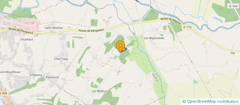 localisation de l'entreprise MONSIEUR SULLYVAN PENCHAUD  RIBERAC