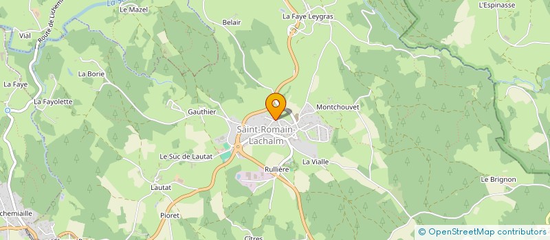 localisation de l'entreprise MONSIEUR SULYVAN BARRIER  SAINT-ROMAIN-LACHALM