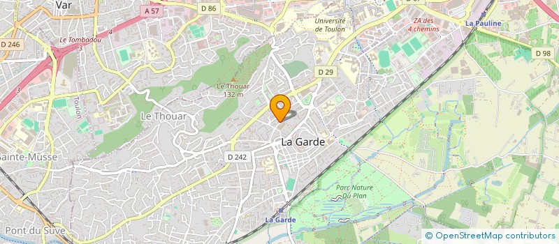 localisation de l'entreprise MONSIEUR SULYVAN BAUME SCARABOTTO à LA GARDE