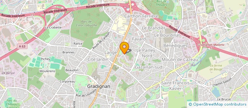 localisation de l'entreprise MONSIEUR SUNKANMI ONITI  GRADIGNAN