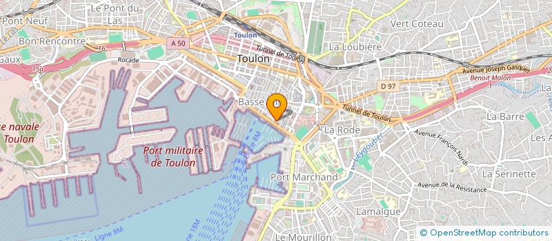 localisation de l'entreprise MONSIEUR SWANN ROCHER  TOULON