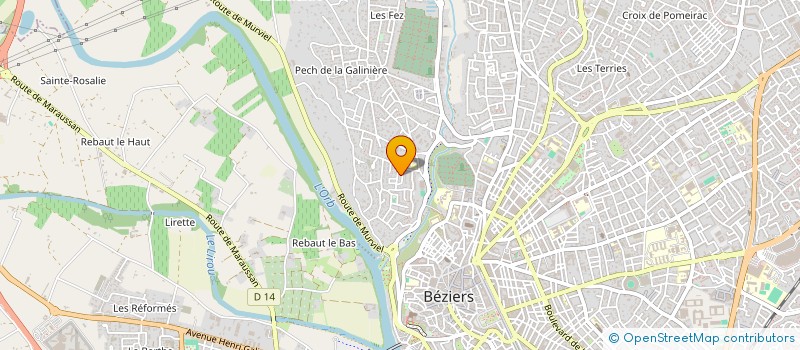 localisation de l'entreprise MONSIEUR SWANNY RODRIGUEZ  BEZIERS