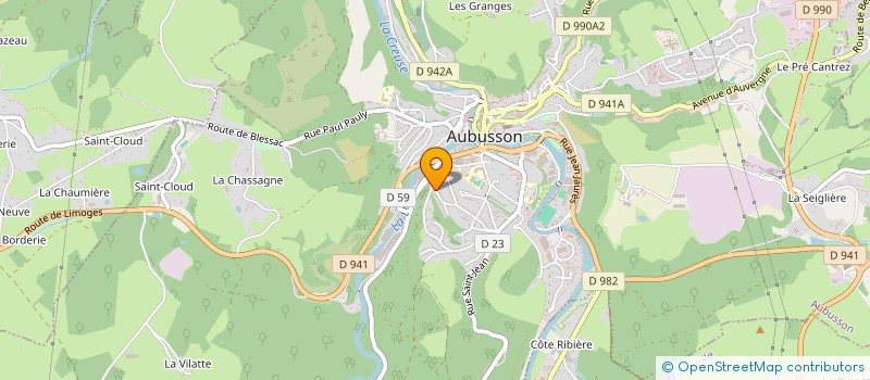 localisation de l'entreprise MONSIEUR SYED HOSSIN  AUBUSSON