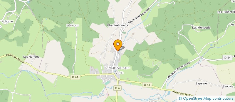 localisation de l'entreprise MONSIEUR SYLVAIN ARGAUD  MANZAC-SUR-VERN