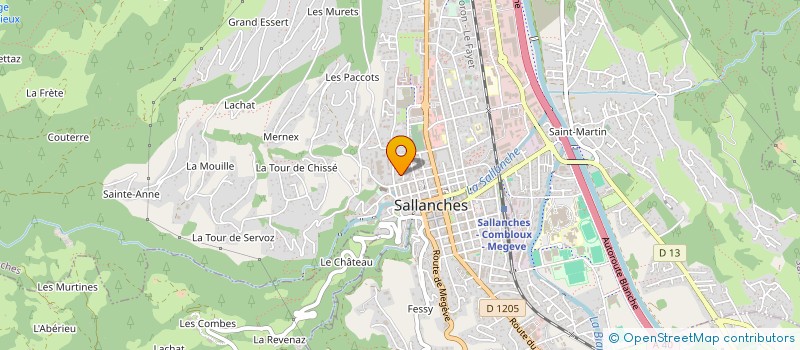 localisation de l'entreprise MONSIEUR SYLVAIN AUBRY  SALLANCHES