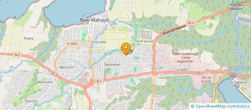 localisation de l'entreprise MONSIEUR SYLVAIN BAJAZET  BAIE-MAHAULT