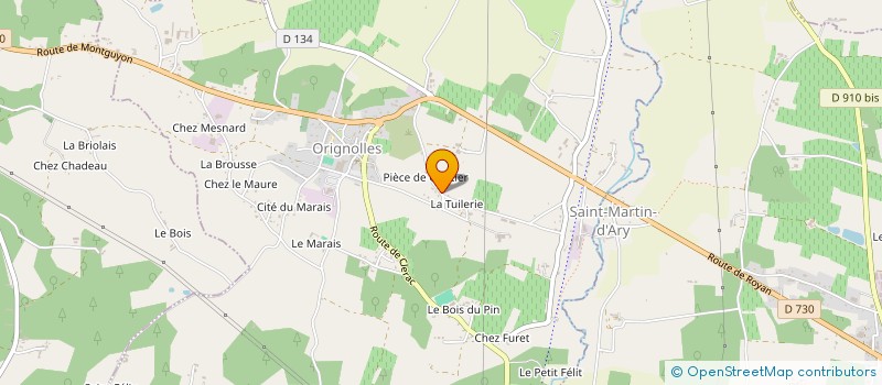 localisation de l'entreprise MONSIEUR SYLVAIN BAUDRE  ORIGNOLLES