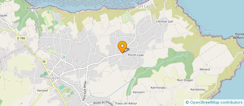 localisation de l'entreprise MONSIEUR SYLVAIN BEAUJOT  PLOUEZEC