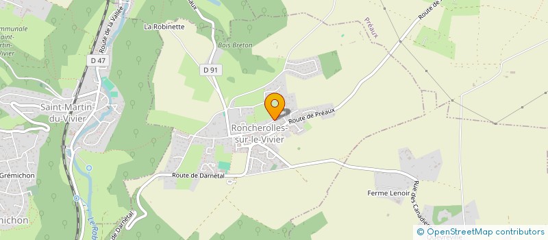 localisation de l'entreprise MONSIEUR SYLVAIN BEAURAIN  RONCHEROLLES-SUR-LE-VIVIER