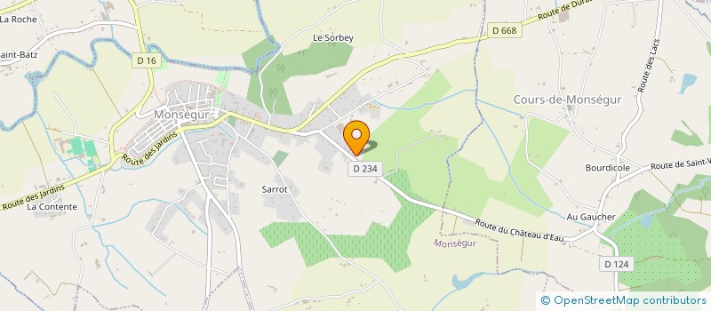 localisation de l'entreprise MONSIEUR SYLVAIN BECUE  MONSEGUR
