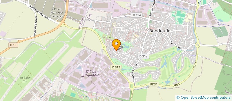 localisation de l'entreprise MONSIEUR SYLVAIN BELLANGER  BONDOUFLE