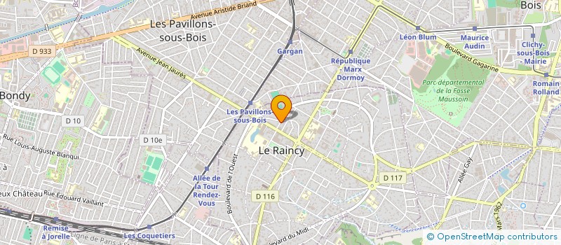 localisation de l'entreprise MONSIEUR SYLVAIN BENEIX à LE RAINCY