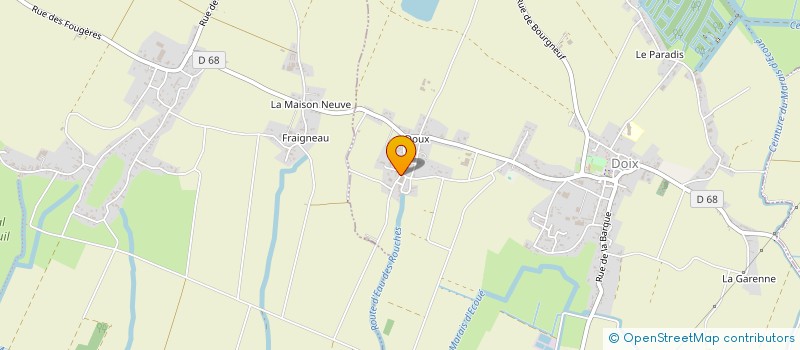 localisation de l'entreprise MONSIEUR SYLVAIN BERLAND  DOIX LES FONTAINES